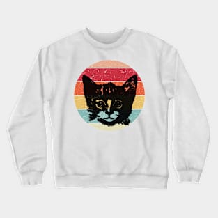 Black Cat Girl Vintage Retro Crewneck Sweatshirt